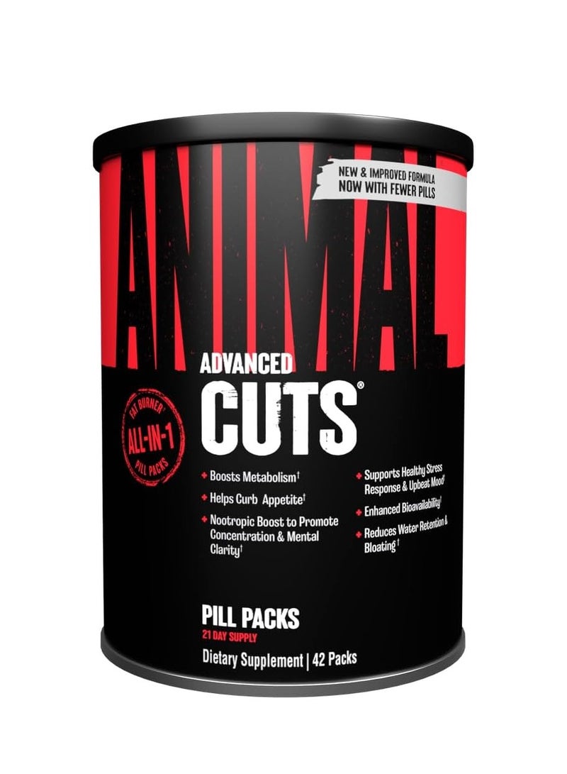 يونيفرسال نيوتريشن مكمل UN Animal Cuts الكل في واحد لحرق الدهون مع دعم توليد الحرارة والتمثيل الغذائي، 42 عبوة - Image 1