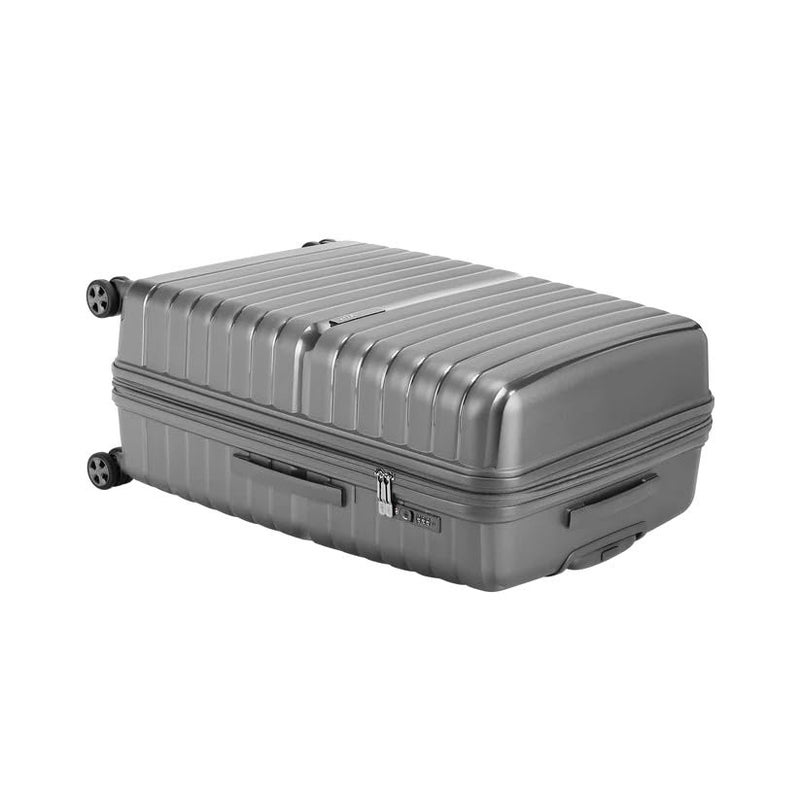 VIP Lightweight Polypropelyne 8 Wheels Multistage Trolley,TSA Lock with Organizer,Elegent Pinstripe Design Luggage Bag with 5 Years International Warranty. (Grey, Large) - Image 5