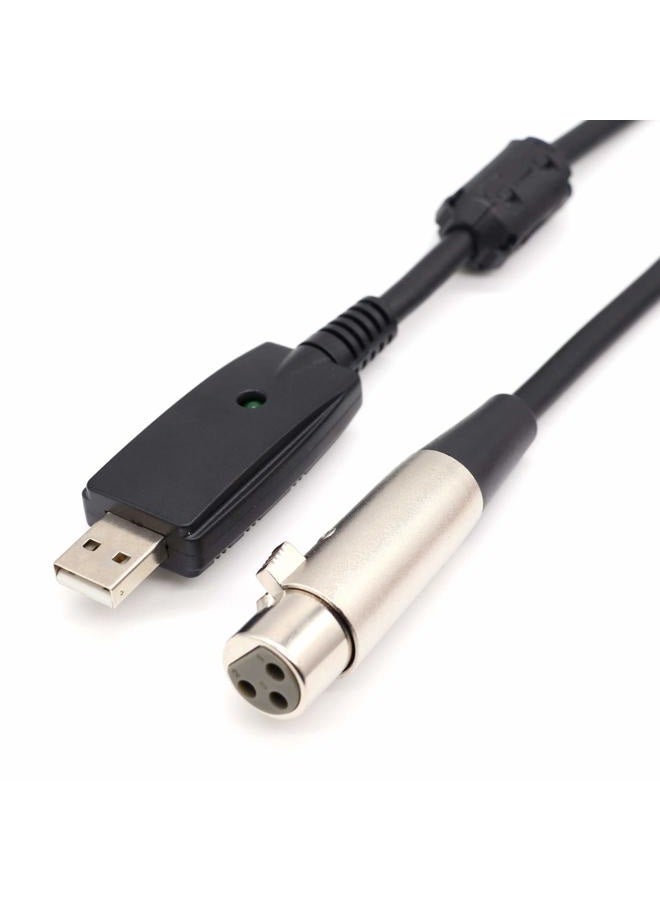 SiYear USB to XLR Female 3 Pin Cable, XLR to USB Microphone Cable Studio Audio Cable Connector Cords Adapter for Instruments Recording Karaoke Singing (10FT) - Image 3