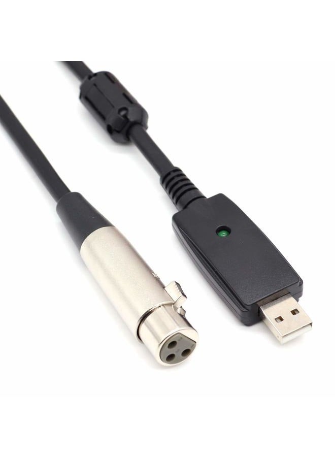 SiYear USB to XLR Female 3 Pin Cable, XLR to USB Microphone Cable Studio Audio Cable Connector Cords Adapter for Instruments Recording Karaoke Singing (10FT) - Image 1