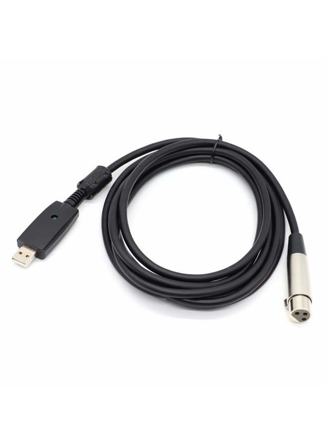 SiYear USB to XLR Female 3 Pin Cable, XLR to USB Microphone Cable Studio Audio Cable Connector Cords Adapter for Instruments Recording Karaoke Singing (10FT) - Image 2