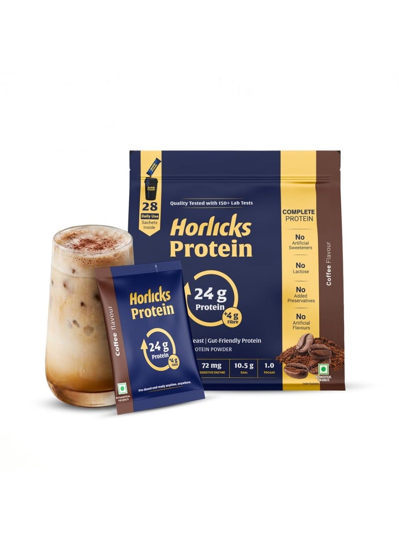 Horlicks Protein Powder 1 Kg, Coffee Flavour, 28 Daily Sachets, 24g Protein - Image 1