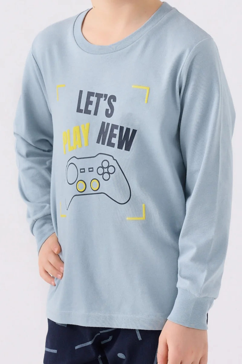 روليبولي Boy Long Sleeve Pajama Set RP3379 Soft Green