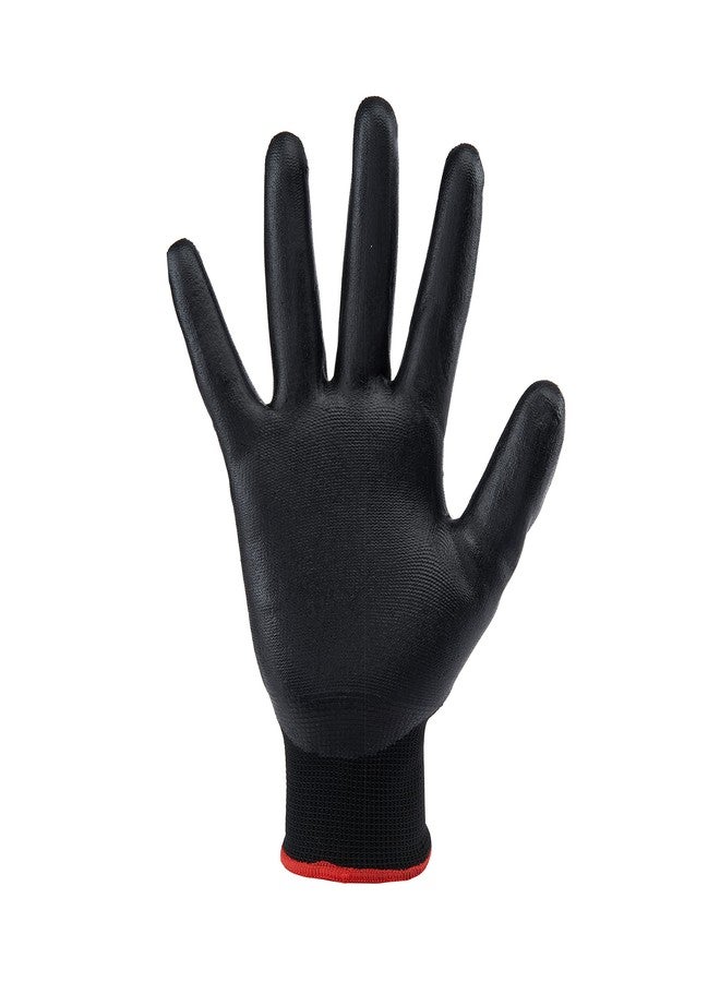 Grease Monkey Bone Series Foam Nitrile Mechanic Gloves with Grip, Work Gloves and All Purpose Gloves, Bones, Large Black - Image 3