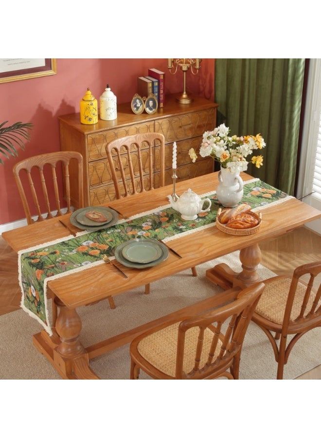 آنا منديل طاولة مزخرف بتطريز مزخرف 30x180 سم، مثالي لتزيين طاولة الطعام، طاولة قماش منزلية راقية - Image 2