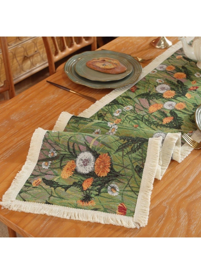 آنا منديل طاولة مزخرف بتطريز مزخرف 30x180 سم، مثالي لتزيين طاولة الطعام، طاولة قماش منزلية راقية - Image 4