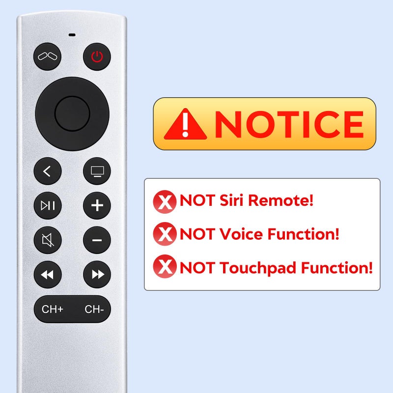 LOUTOC (2 Pack) Replacement Remote for Apple-TV-Remote-Control 4K/HD (NOT Siri & NO Voice) - Image 3