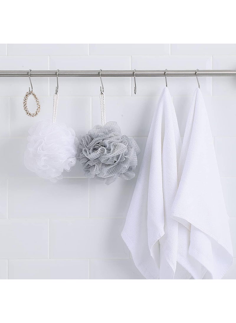 OYRIS OYRIS S Hooks Pack of 6 Heavy Duty 4mm Thick Silver S Shaped Hanging Hangers for Kitchen Bathroom Bedroom Office Plants8 CM Long Stainless Steel  - Image 4
