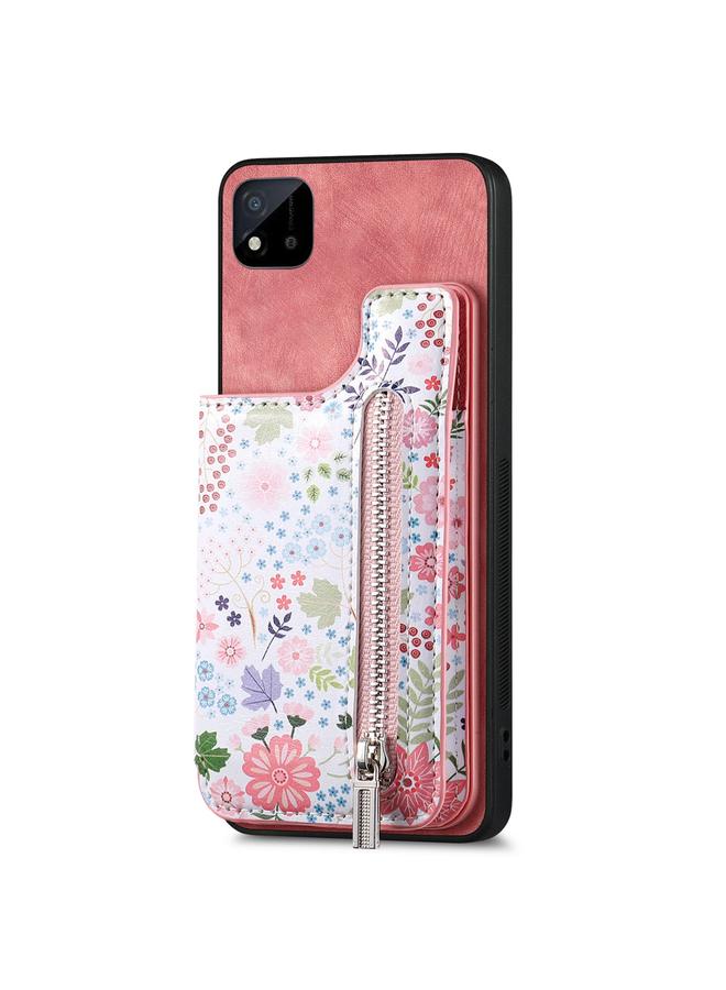 S-TOP Case For Realme C20/C11 2021 Retro Painted Zipper Wallet Back Phone Case - Image 1