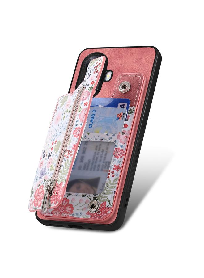 S-TOP Case For Realme C20/C11 2021 Retro Painted Zipper Wallet Back Phone Case - Image 3