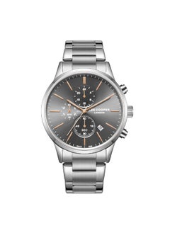 Lee Cooper Men's Watch, Multi Function Display and Metal Strap - LC08042.360, Silver