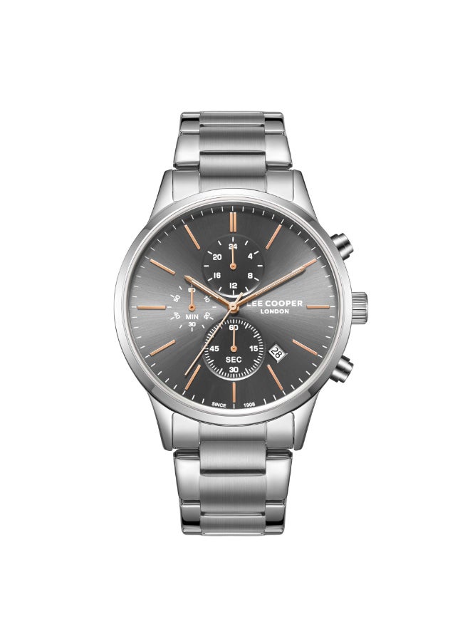 Lee Cooper - Lee Cooper Men's Watch, Multi Function Display and Metal Strap - LC08042.360, Silver - Image 1