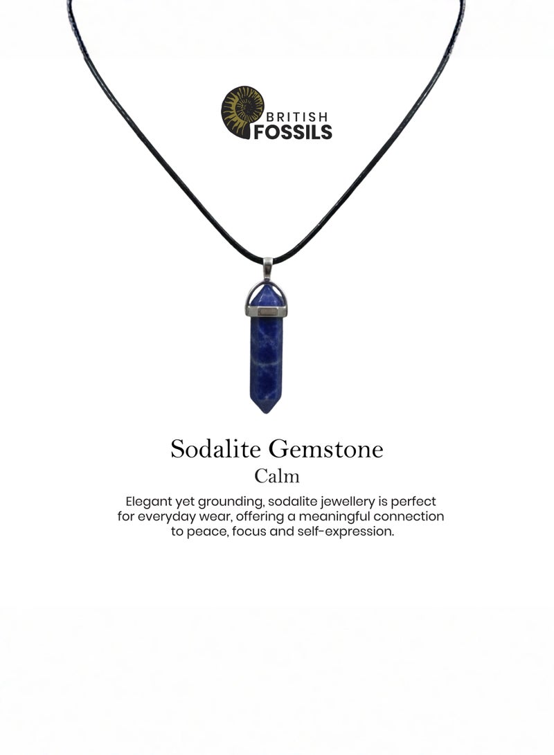 British Fossils Crystal Energy Sodalite Pendant - Image 4