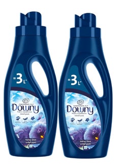 Downy Fabric Conditioner Concentrate Valley Dew with Color Protection Longe Lasting Freshness 1L Pack of 2  - Image 1