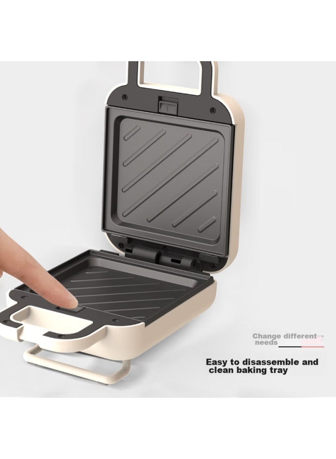 Liven Sandwich Maker, Breakfast Waffle Maker, Multifunctional Electric Griddle, Home Use, Automatic Edge Sealing, Removable Upper And Lower Plates, Three Sets Of Plates, C-2 - Image 4