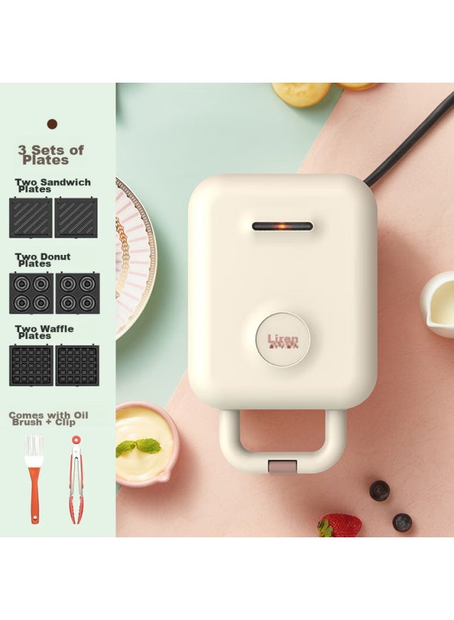 Liven Sandwich Maker, Breakfast Waffle Maker, Multifunctional Electric Griddle, Home Use, Automatic Edge Sealing, Removable Upper And Lower Plates, Three Sets Of Plates, C-2 - Image 5