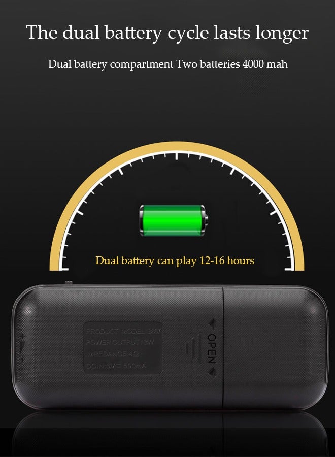 DUNISO Digital Radio, Portable Radio, Digital Jukebox, Supports TF Card, Rechargeable And Battery Powered，Suitable For Elderly And Household Use,120*46*33mm - Image 4