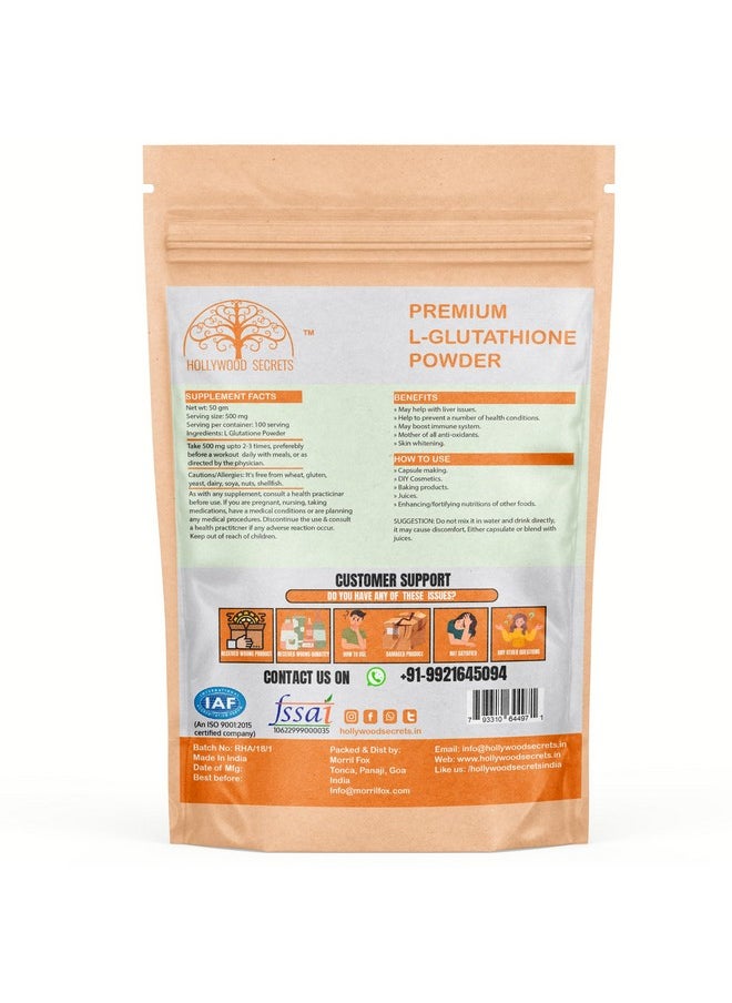 Hollywood Secrets Maximum Strength Reduced L-Glutathione Powder Skin 50 Gm  - Image 2