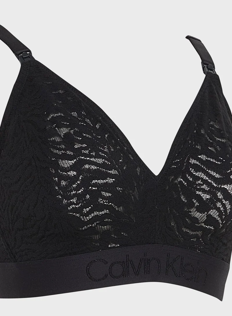 CALVIN KLEIN Logo Band Plunge Bra