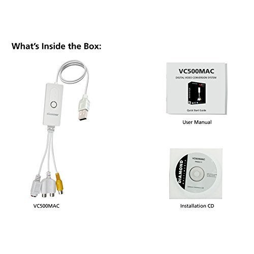 Diamond Multimedia VC500MAC USB 2.0 One Touch Vhs to DVD Video Capture Device with Easy to Use Software, Convert, Edit and Save to Digital Files for MacOS - Image 5