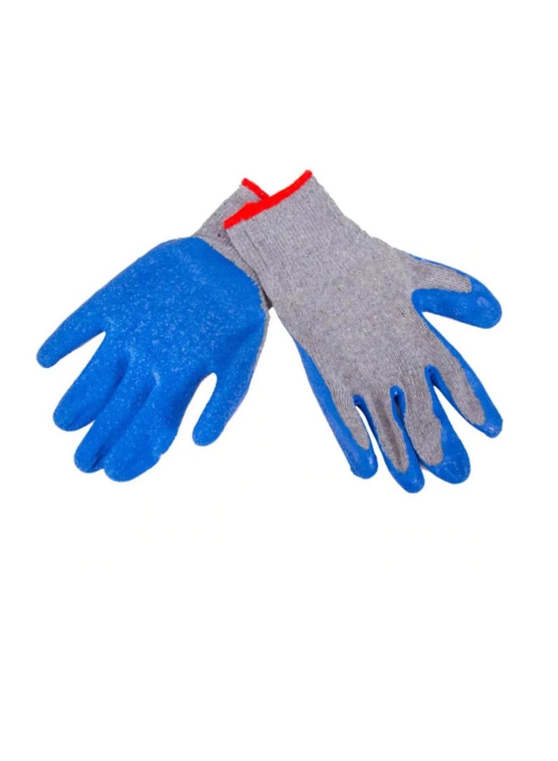 Latex Coated Work Gloves One Size Fits All 1 pair - Image 1