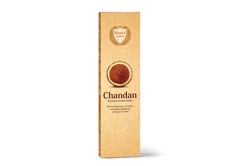 Koya's Chandan Premium Incense Sticks, Pack of 20 Sticks, 23 cm Long, Hand Crafted