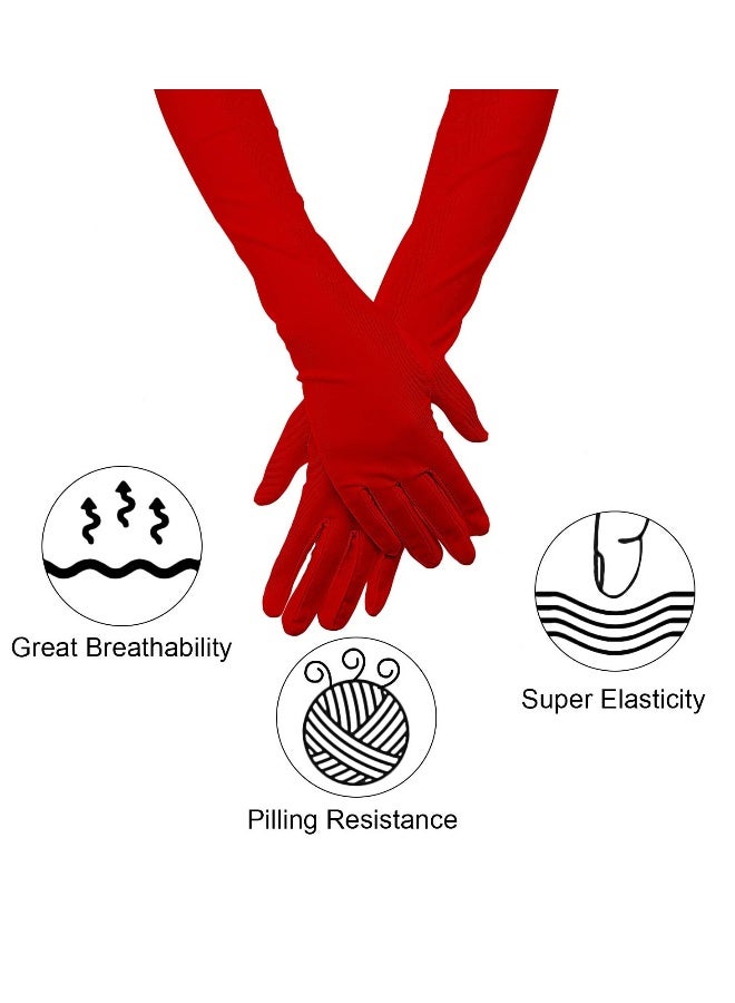 1920s Accessories for Women Costume Long Satin Gloves Fancy Dress Plastic Holder Pearl Necklace Set for Fancy Dress Women Cosplay Party - Image 4