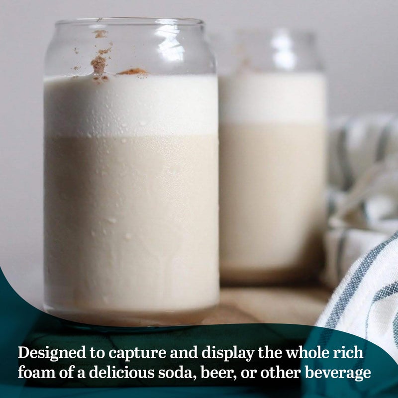 Libbey Classic Can Tumbler Glasses Set of 4, Clear Kitchen Glassware Sets for Beverages and Cocktails, Lead-Free, Cute Drinking Glasses, 16-Ounce - Image 2