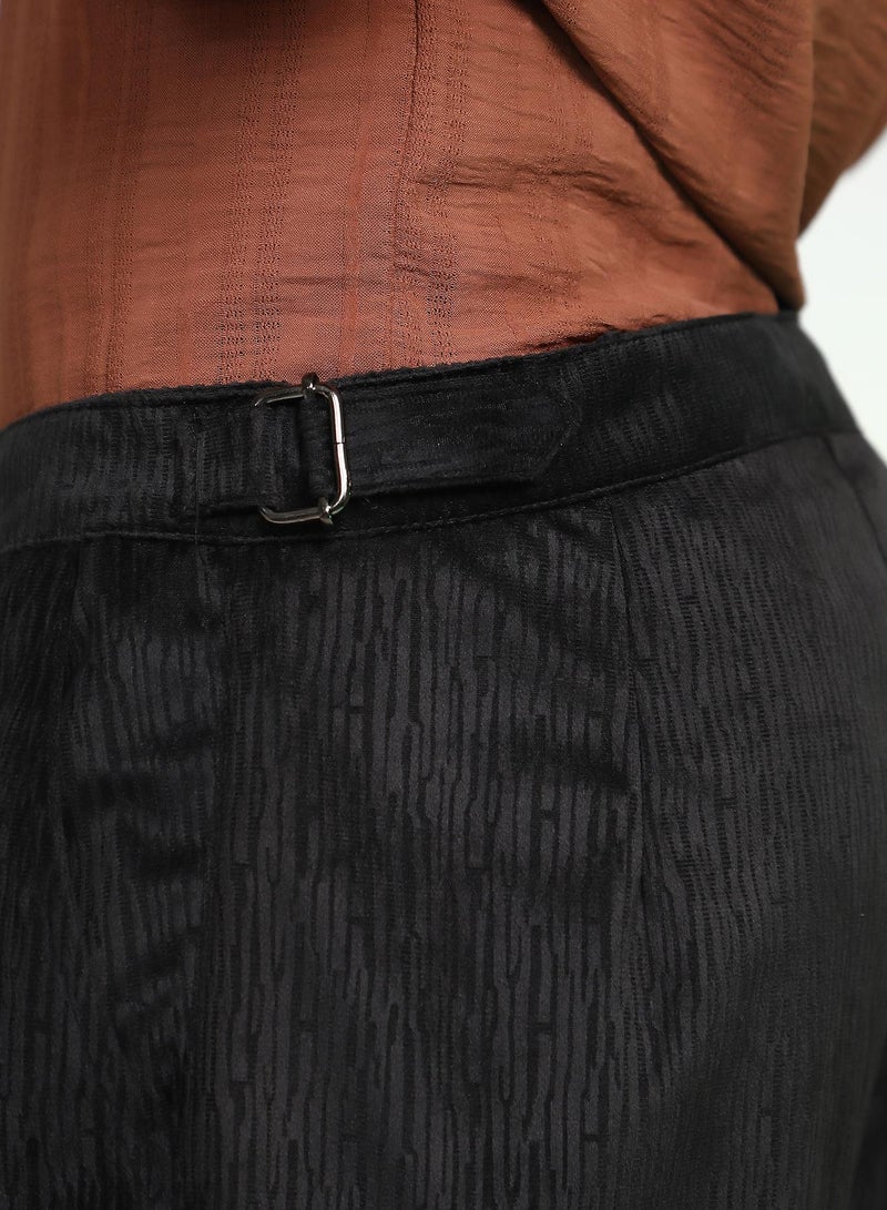 كامبوس سوترا Men's Obsidian Black Veined Tailored Trousers - Image 3