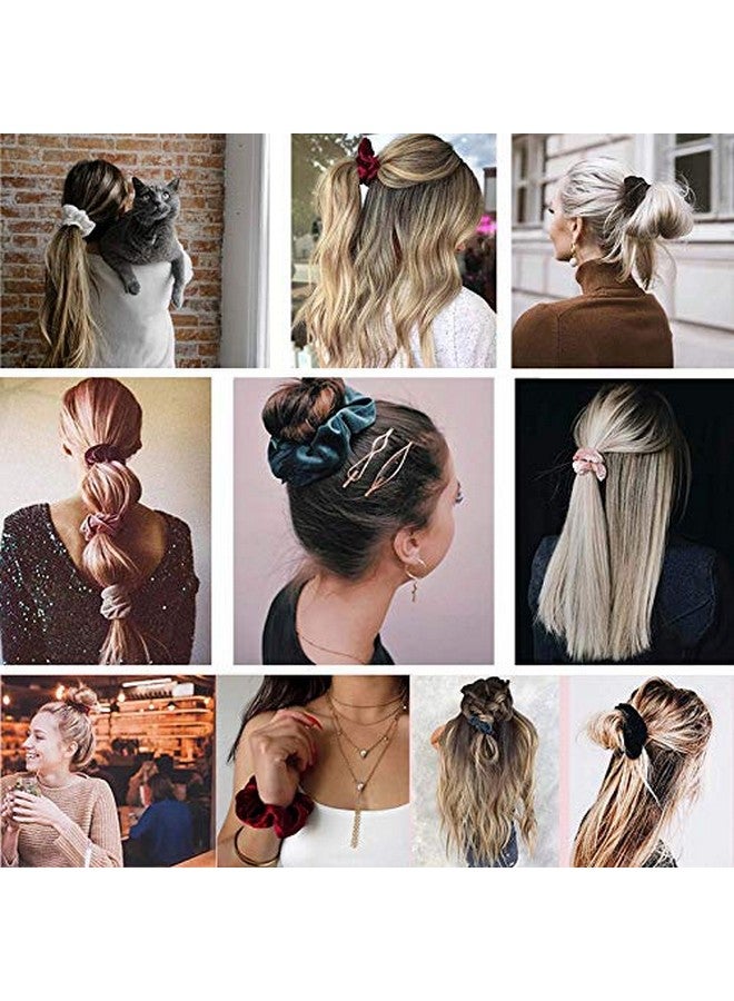 Shidara Hair Scrunchies Velvet Elastic Hair Bands Scrunchy Hair Ties Ropes Scrunchie for Women Girls Hair Accessories | Multi-Colored | 12 Pieces - Image 5