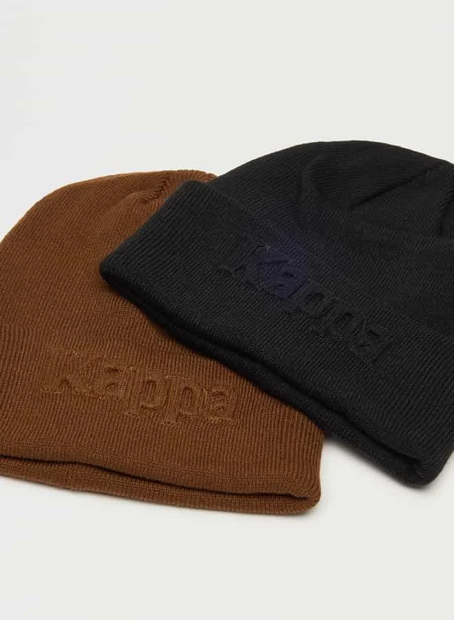 Kappa Set of 2 - Kappa Logo Textured Beanie Cap