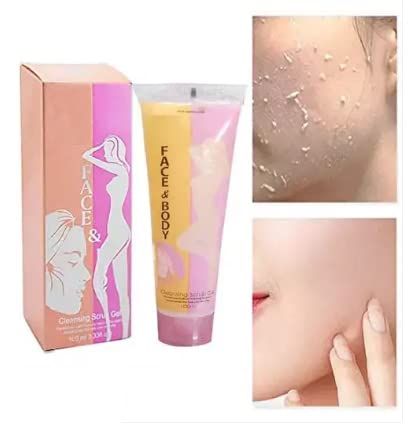 NEW IMPROVED Face & Body Cleansing Scrub Gel with 2 in 1 Hairline & Eyebrow Instant Haircolor (Brown) - Image 2