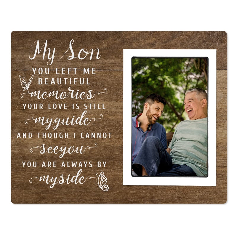 SteadStyle Memorial Gift for Loss of Son Memorial Picture Frames Sympathy Gifts Bereavement Gifts for Son Fits 4x6 In Photo