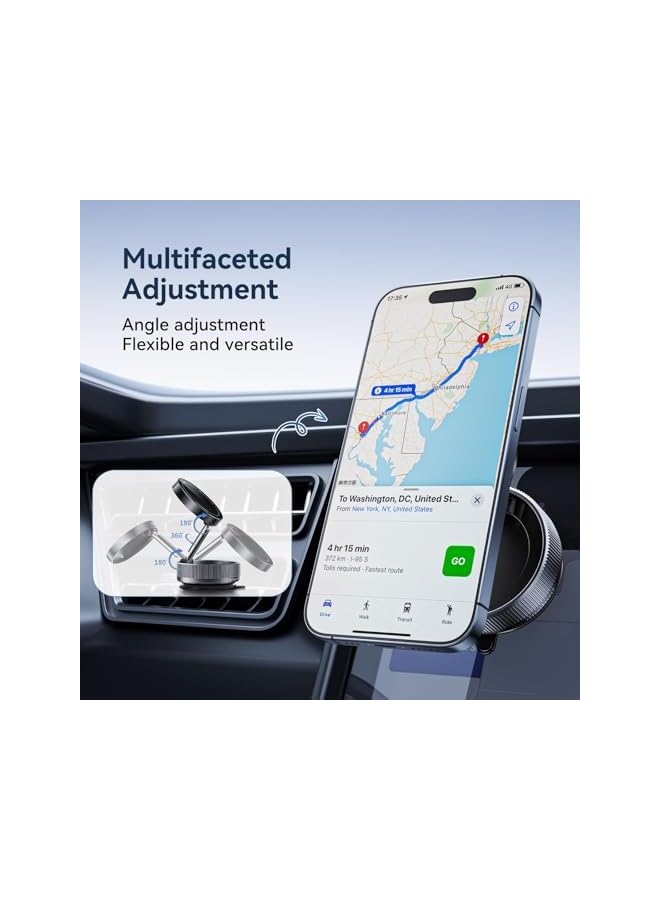 Green Tiger [2025 Upgrade] Car Phone Holder, 360 Adjustable Mobile Holder for Car with Vacuum Suction Mount, Strong Magnetic Phone Holder for Smooth Dashboard, compatible with iPhone 16 Pro Max/15/14/13 - Image 5