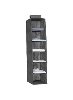 Five Simply Smart 6-Compartment Hanging Shirt Storage Rack Grey 120 x 30 x 30 cm 138887C  - Image 1