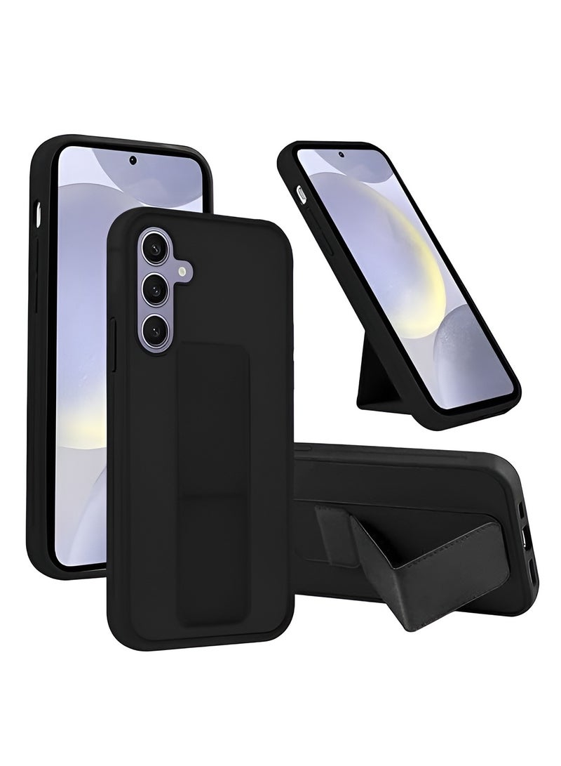 Samsung Galaxy S25 Plus Case Cover Magnetic Car Mount Kickstand Holder Case Vertical & Horizontal Hand Strap For Samsung Galaxy S25 Plus 6.7-inch - Image 1