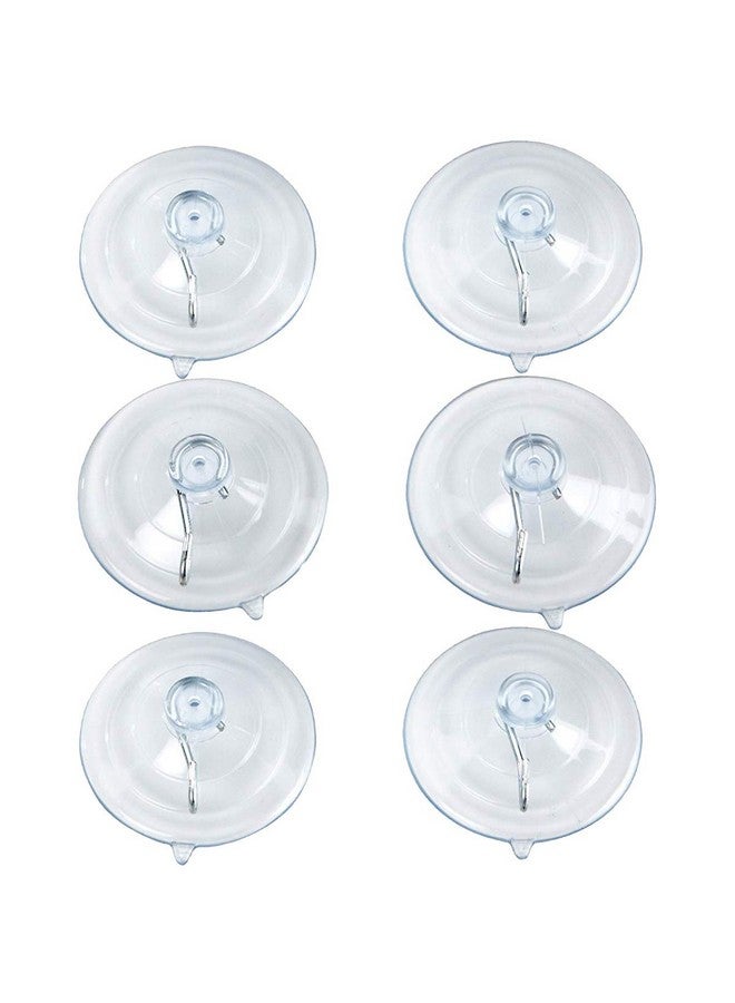 BEADNOVA Suction Cup Hooks 2.5 Inches Suction Cup Hook for Window Glass Wall (6 Packs) - Image 1