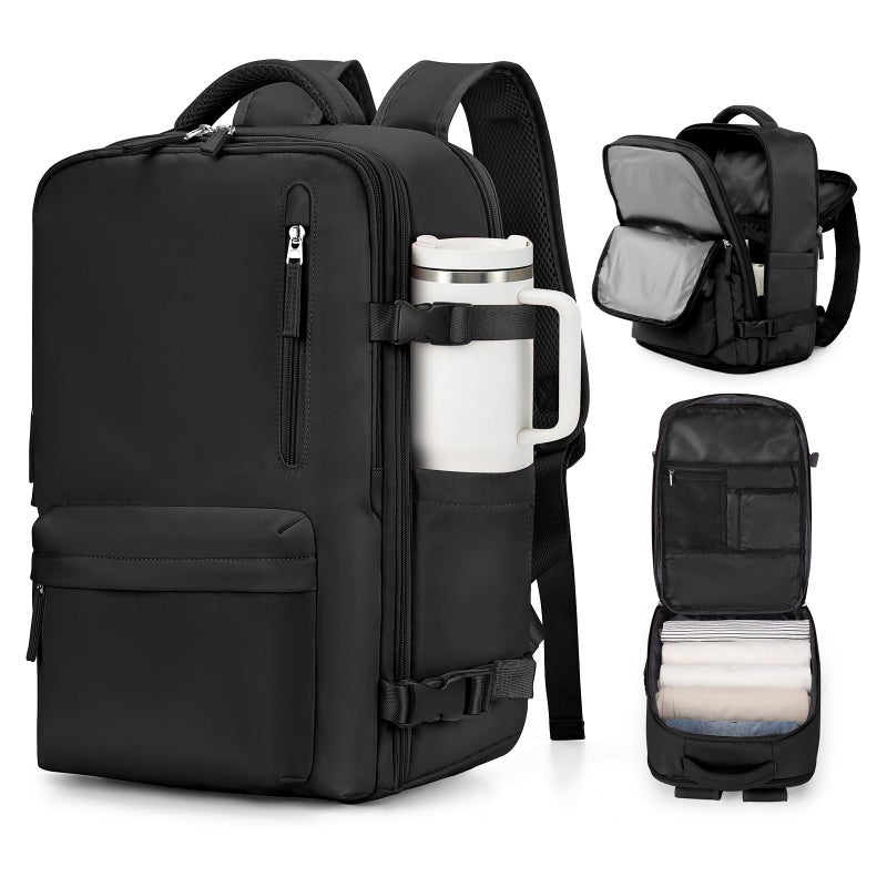 VGCUB Carry on Travel Backpack for Women Men Large Laptop Gym Work Frontier Airlines Personal Item Bag Business Airport Lightweight Backpack Flight Approved Mochilas de Viaje Black - Image 1