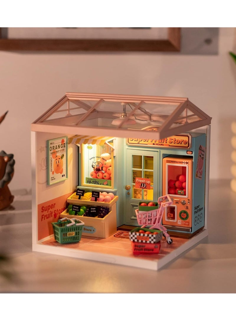 Robotime Rolife Super Creator Super Fruit Store Plastic DIY Miniature House Kit DW003,DIY 3D Puzzles for Adults/Teens, Unique Gift for Craft Hobby and Creative Home Decor - Image 5