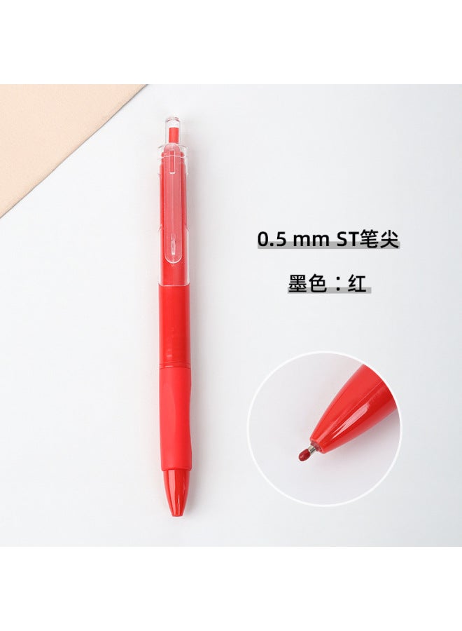 HELPS Creative Candy Color Press Gel Pen Wind Boxed High Color Value Quick Drying Black Brush Question Pen K35 Learning Stationery - Image 1