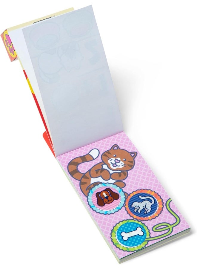 Melissa & Doug ملصقات ميليسا ودوج! دفتر نشاط مصغر و200 ملصق لإعادة التعبئة لنشاط الحرف اليدوية - ملصقات الحيوانات الأليفة - Image 4