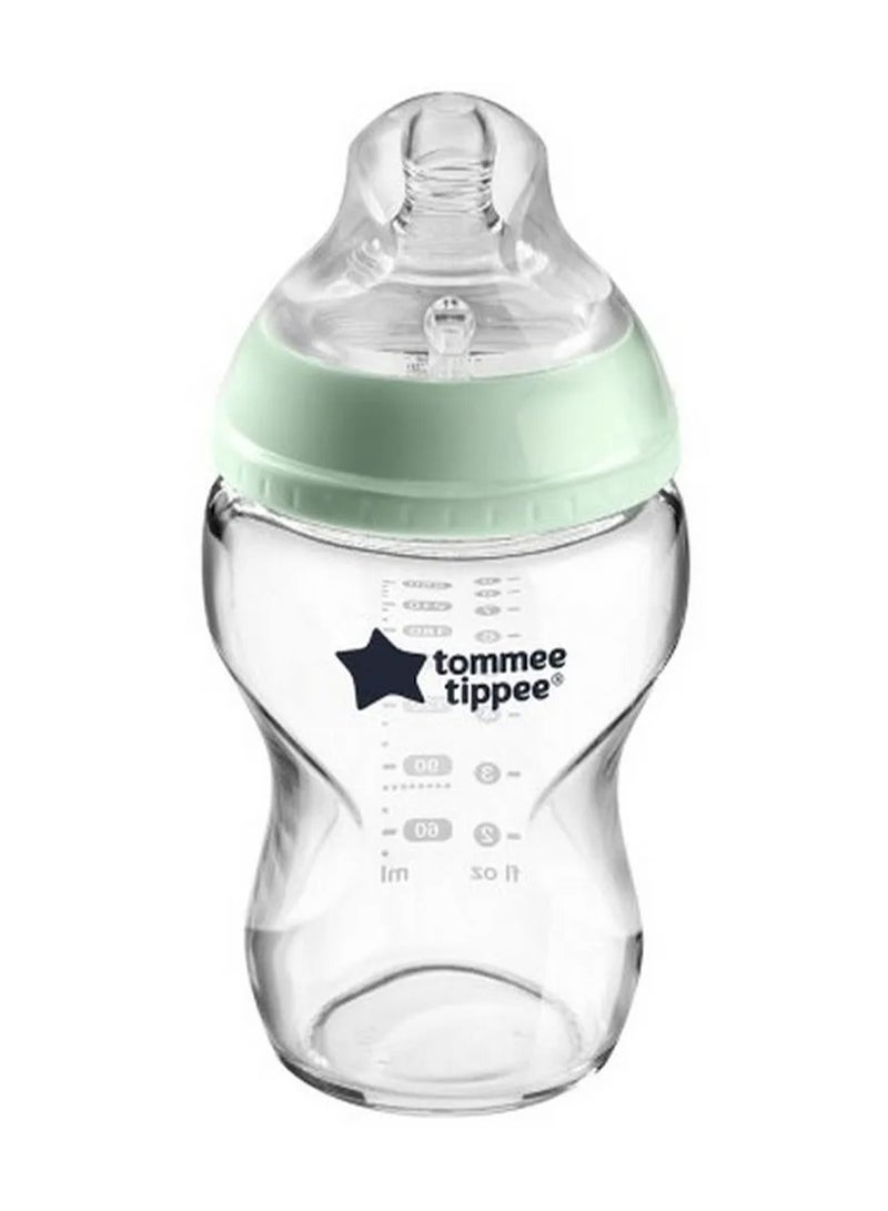 Tommee Tippee UK زجاجة حليب للأطفال من تومي تيبي، قريبة من الطبيعة، مضادة للمغص، تدفق بطيء، خالية من BPA - 250 مل