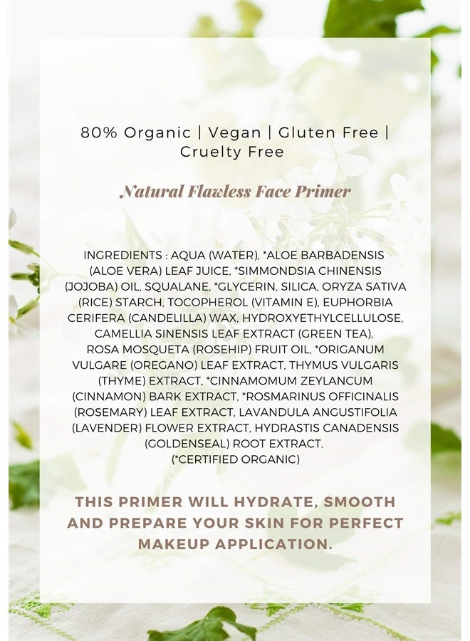 Mom's Secret Natural Flawless Face Makeup Primer, Organic, Vegan, Gluten Free, Non GMO, For All Skin Types, Paraben Free, Cruelty Free, Made in the USA, 1oz - Image 2