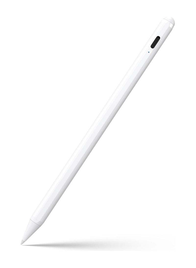 Stylus Pen for iPad 9th & 10th Gen – Active Fast-Charging 2X, Compatible with Apple iPad Pro 11" & 12.9" (2018-2023), iPad Air 3/4/5, iPad 6-10, iPad Mini 5/6 – White 