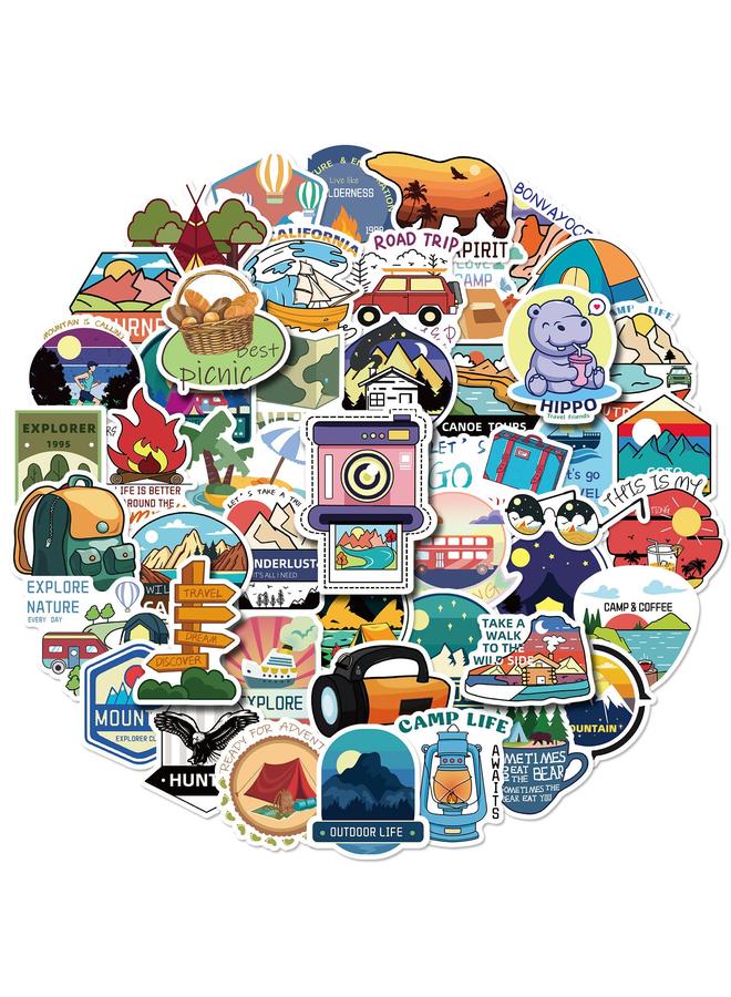 Bluejw 400 Stickers Outdoor Landscape Travel Camping Car Mountain Whistling Stickers - Image 3