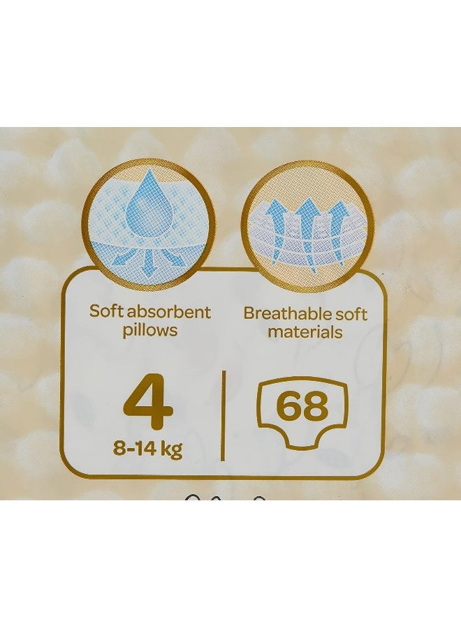 Huggies Extra Care, Size 4, 8 -14 kg, Super Mega Pack, 204 Diapers - Image 2