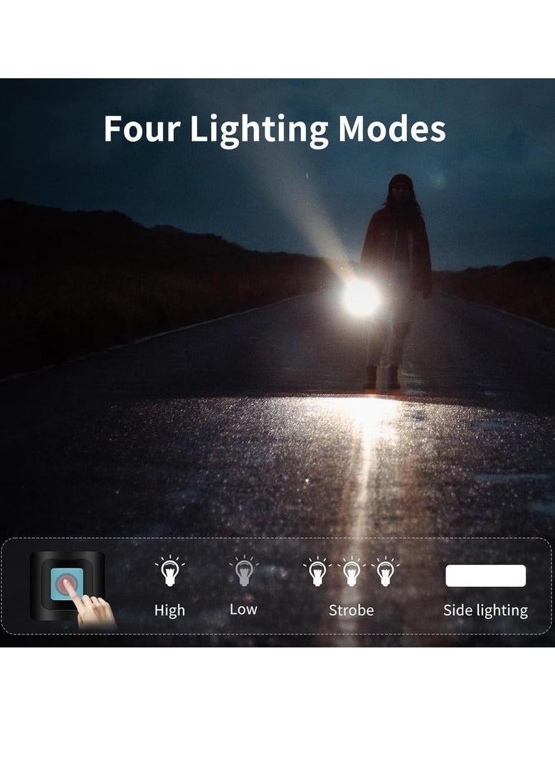 مصباح يدوي LED يعمل بالطاقة الشمسية، مصباح يدوي LED محمول قابل لإعادة الشحن ومقاوم للماء بدرجة IP65، مصباح يدوي محمول عالي السطوع، مصباح يدوي قوي ومتين للاستخدام الداخلي والخارجي، (قطعة واحدة، أسود) - Image 4