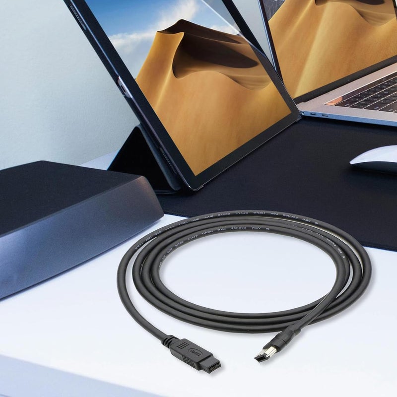 كابل Firewire IEEE1394، محول من منفذ ذكري بـ 6 أطراف إلى منفذ ذكري بـ 9 أطراف، مناسب للطابعات وأجهزة المسح الضوئي والأقراص الصلبة - Image 4
