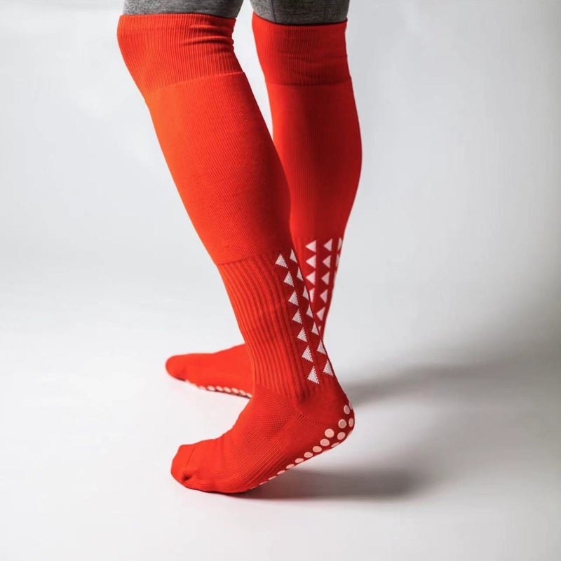 Generic 2024 Amazon Game Training Football Socks Thickened Towel Socks Dumped Non-Slip Wear-Resistant Wipe Sporty Socks Red