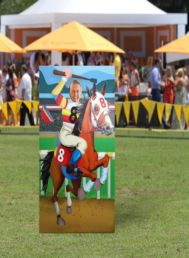 Novabright 6 ft Derby Party Decoration Jockey on Horse Stand-in Cardboard Cutout Stand up Horse Racing Photo Prop for Derby Themed Party Race Day Events Celebration Festival Decor - Image 3